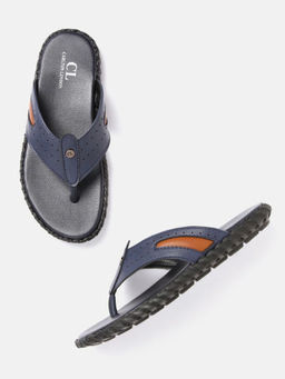 Carlton London - Textured Navy Blue Sandals